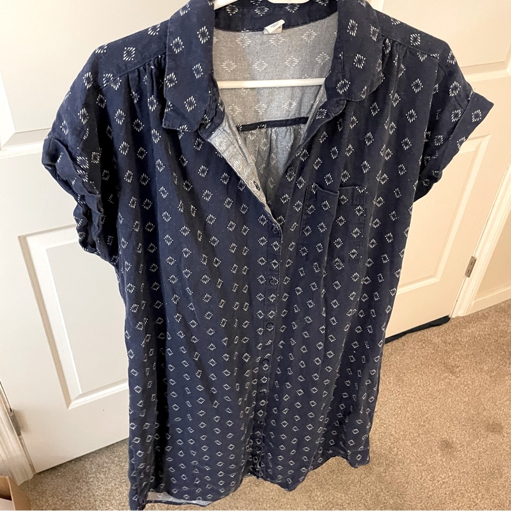 Old Navy Button Down T-shirt Dress Size L